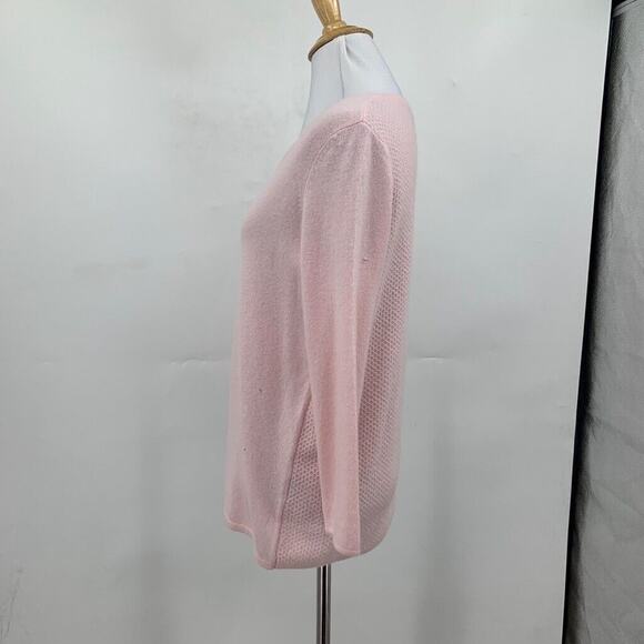 J McLaughlin Sweater Womens XS Extra Small Baby Pink Cashmere 3/4 Sleeve *READ - Picture 6 of 14